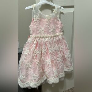 Pink and pearl formal princess dress for girl